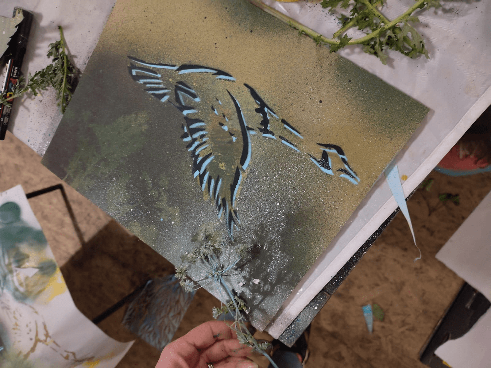Stencil and Spray Paint6
