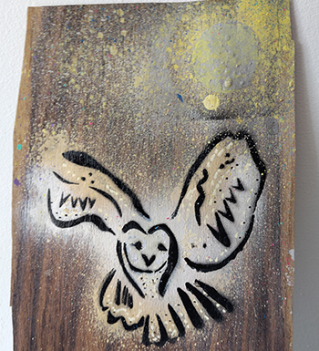 Stencil-Spraypaint